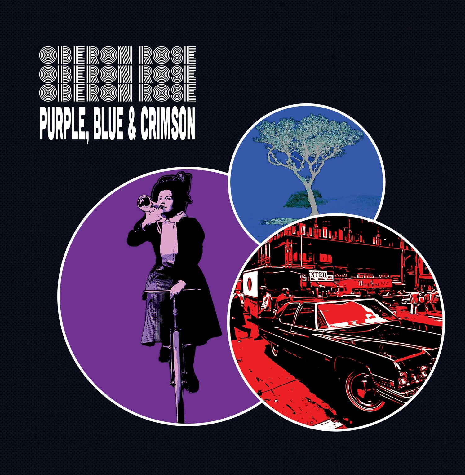 Purple, Blue & Crimson